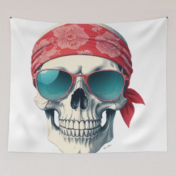 Item preview, bandana Cool skull designed and sold by Hen-C-Art.