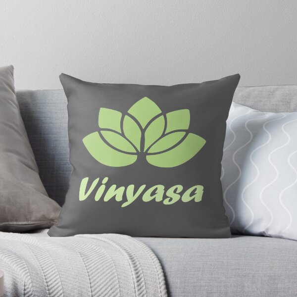 Vinyasa Yoga Flow design Throw Pillow
