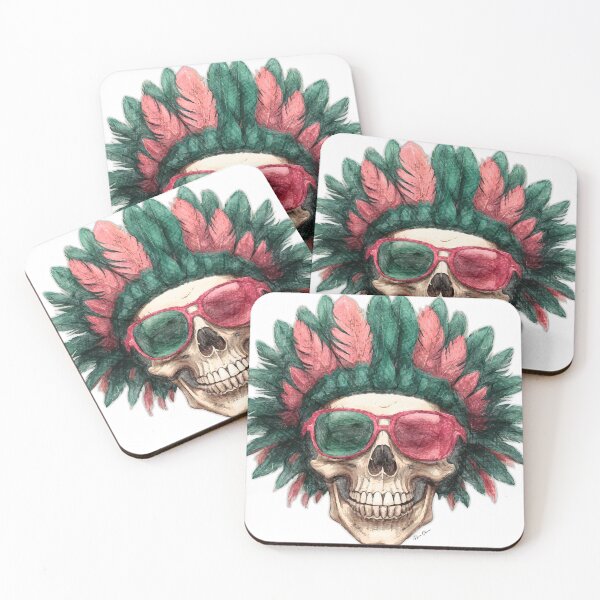 Item preview, Boho chic skull designed and sold by Hen-C-Art.