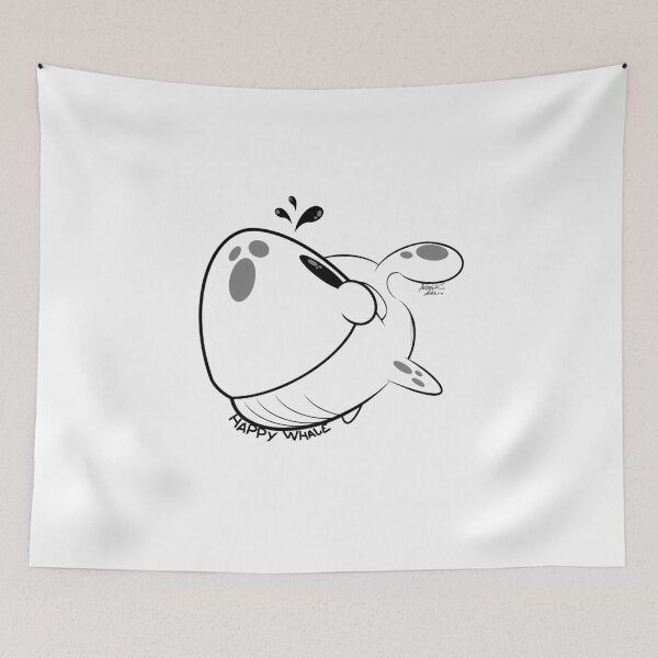 Item preview, “Happy Whale” – A Symbol of Joy designed and sold by ArtisticAxel-.