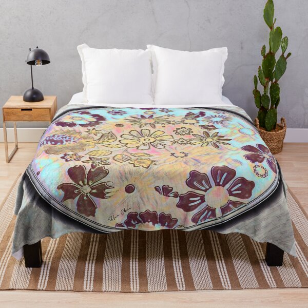 Item preview, Flowers retro circle designed and sold by Hen-C-Art.