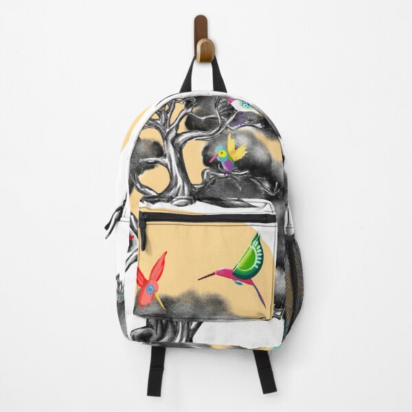 Item preview, Black and White Tree Illustration with Vibrant Birds – Stunning Nature Artwork designed and sold by Pandositive.
