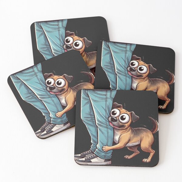 Item preview, Pet Lover Clingy Dog Cartoon Illustration designed and sold by Desireehaz.