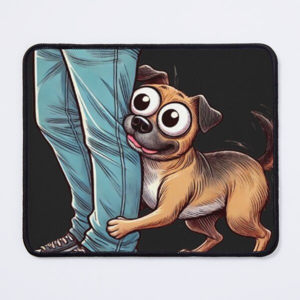 Item preview, Pet Lover Clingy Dog Cartoon Illustration designed and sold by Desireehaz.