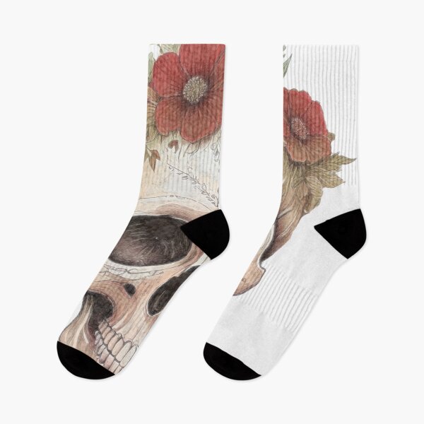 Item preview, Retro floral skull designed and sold by Hen-C-Art.