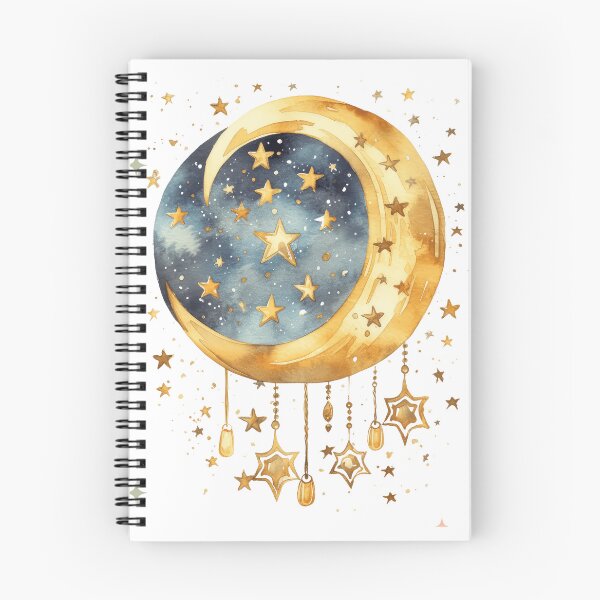 Item preview, Arte místico de media luna y estrellas designed and sold by Bowbubble.
