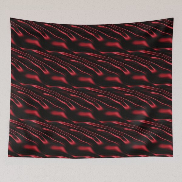 Item preview, Black Chrome to Red Wavy Metallic Texture designed and sold by patternicco.