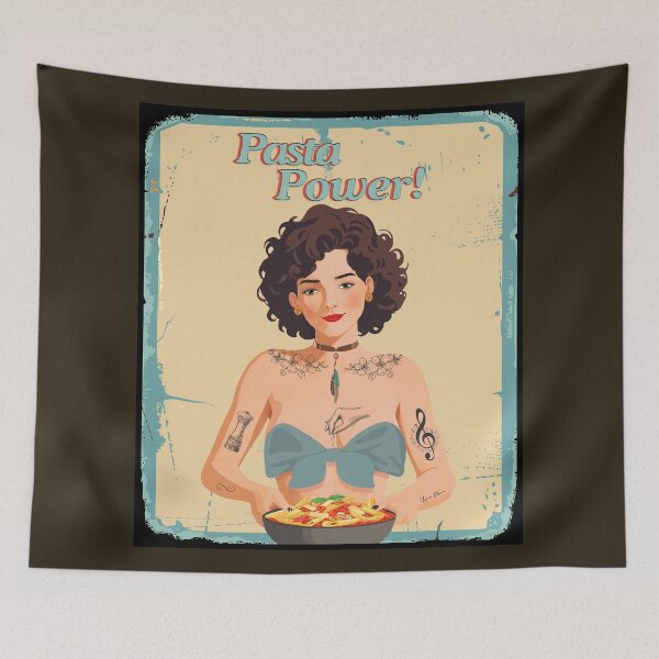 Item preview, Pasta Power girl designed and sold by Hen-C-Art.