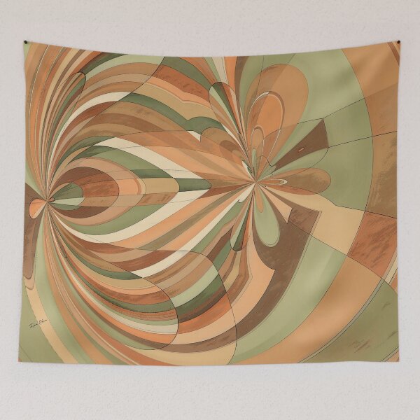 Artikelvorschau, Retro geometrisches Muster orange und grün entworfen und verkauft von Hen-C-Art.