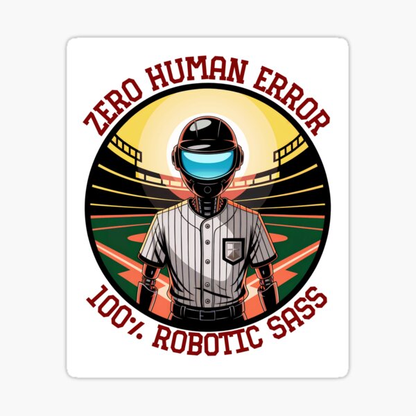 Item preview, Zero Human Error, 100% Robotic Sass: Bringing True Fairness To The Game!" designed and sold by elynne9.