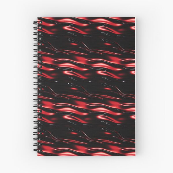 Item preview, Dark Chrome Red Gradient Wavy Metal Pattern designed and sold by patternicco.