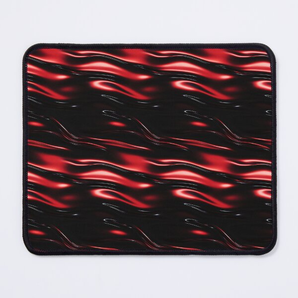 Item preview, Dark Chrome Red Gradient Wavy Metal Pattern designed and sold by patternicco.