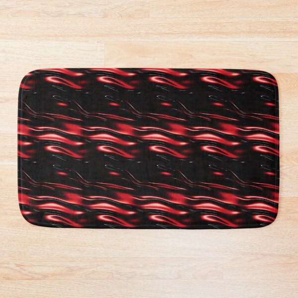 Item preview, Dark Chrome Red Gradient Wavy Metal Pattern designed and sold by patternicco.