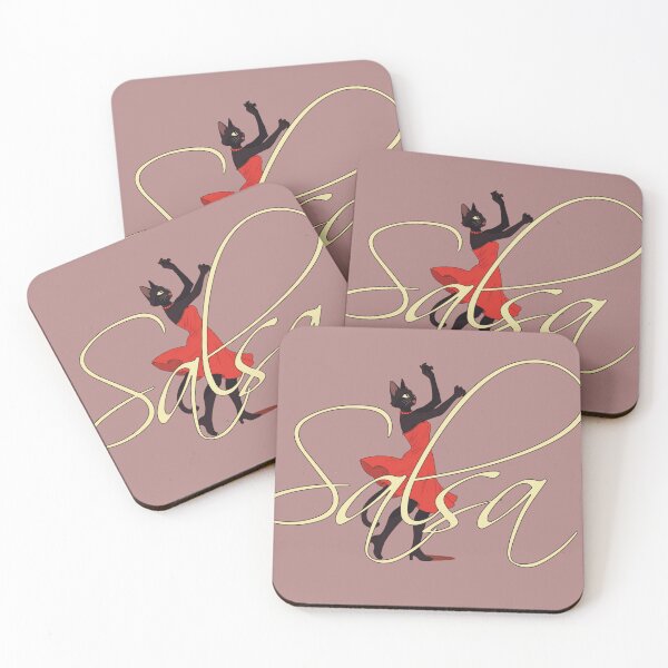 Item preview, salsa black cat dancing designed and sold by La Loca.
