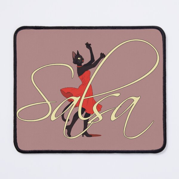 Item preview, salsa black cat dancing designed and sold by La Loca.