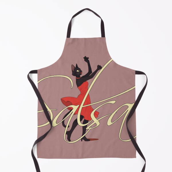 Item preview, salsa black cat dancing designed and sold by La Loca.
