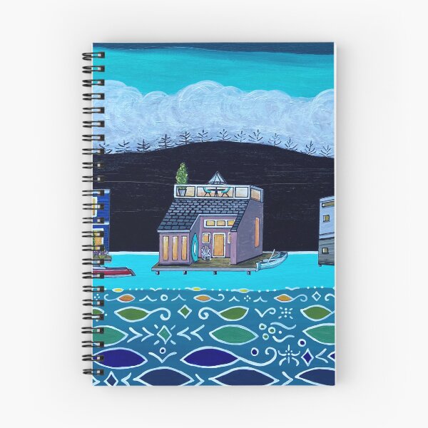 Item preview, Lake Union Floating Homes designed and sold by LauraWrightPaints.