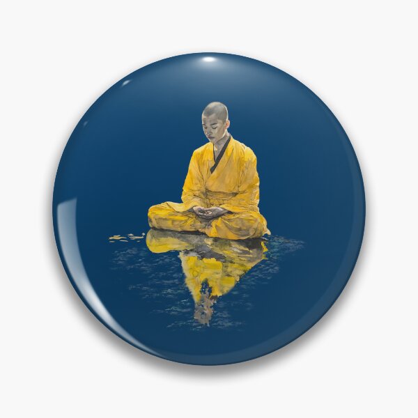 Artikelvorschau, Shaolin Mönch in Meditation - Aquarell entworfen und verkauft von Danicus666.
