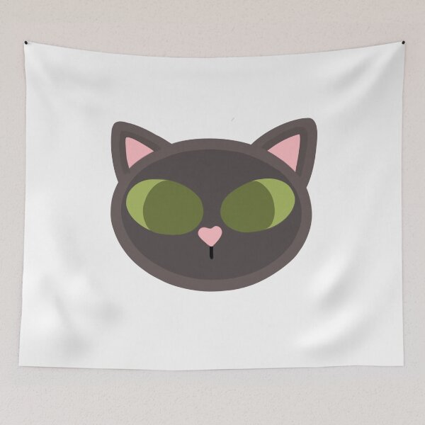 Item preview, green eyed black cat  designed and sold by ButtercupBrushworks.
