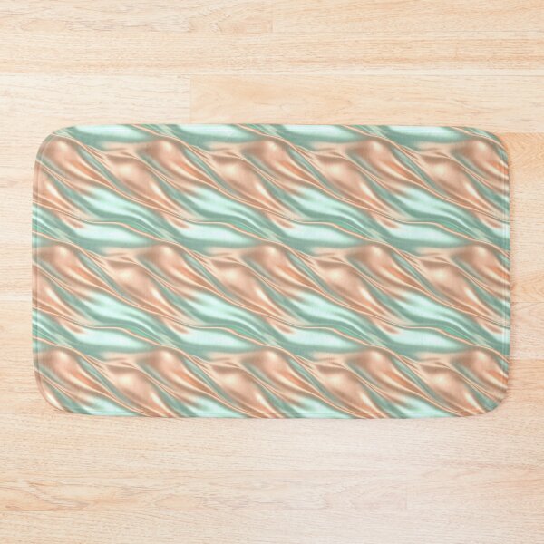 Item preview, Teal to Copper Gradient Wavy Metallic Pattern designed and sold by patternicco.
