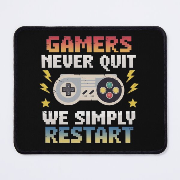 Item preview, Gamers Never Quit We Simply Restart Retro Gaming Controller designed and sold by BaliChili.