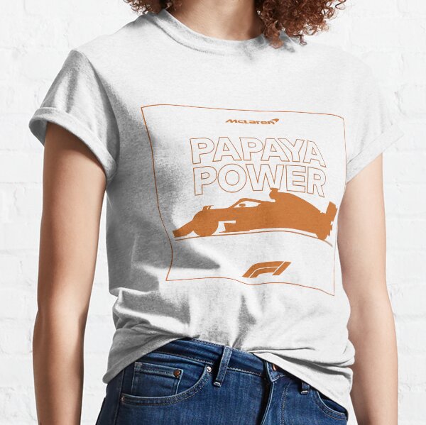 Item preview, McLaren Papaya Power Minimalist F1 Art – Vibrant Orange Racing Design designed and sold by GridLineDesigns.
