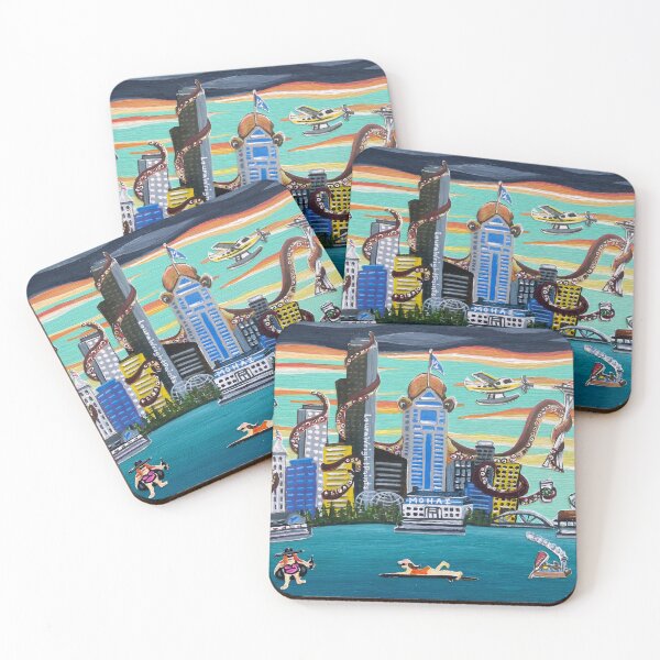Item preview, Kraken Take Over at Lake Union designed and sold by LauraWrightPaints.