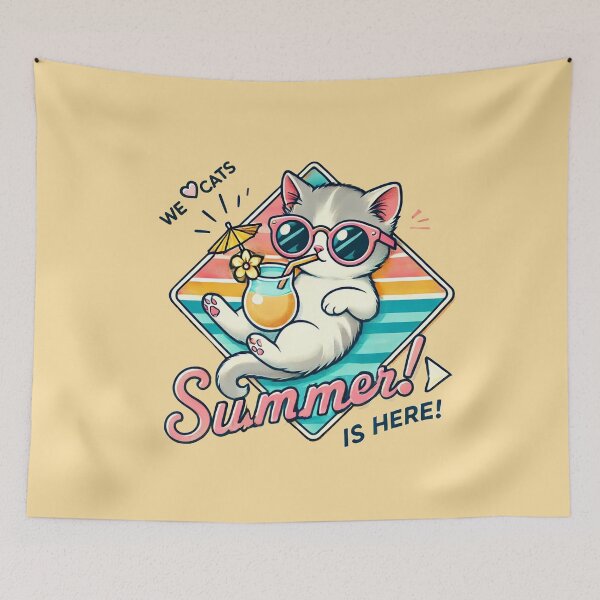 Item preview, Summer Vibe Cat 2025 designed and sold by WeLoveCatss.