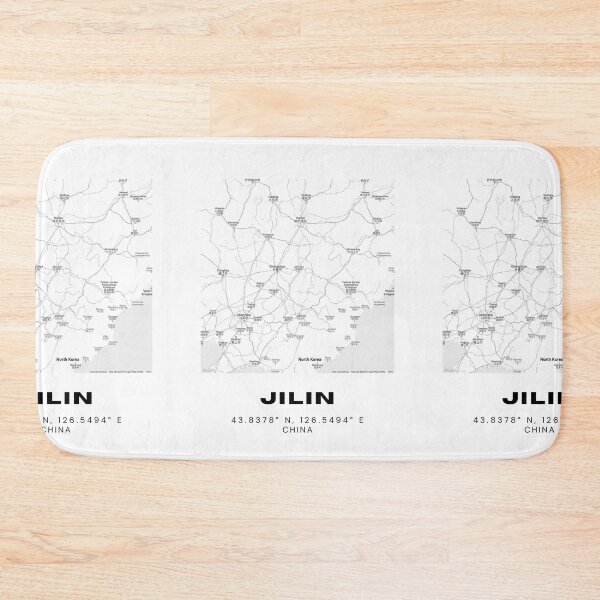 Item preview, Minimalist Jilin Map Art - China City Coordinates Design designed and sold by RM-Journey.