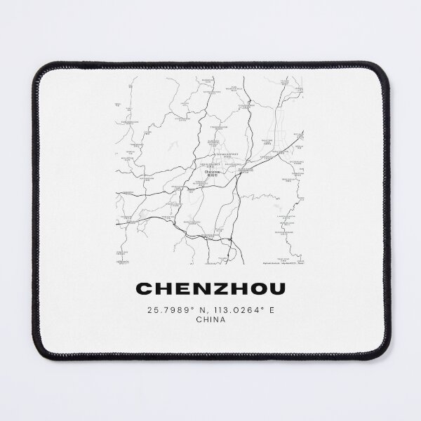 Item preview, Minimalist Chenzhou Map Art - China City Coordinates Design designed and sold by RM-Journey.