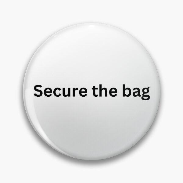 Artikelvorschau, Aufkleber „Secure the Bag“ mit Typografie für Finanzen entworfen und verkauft von ha11e11.