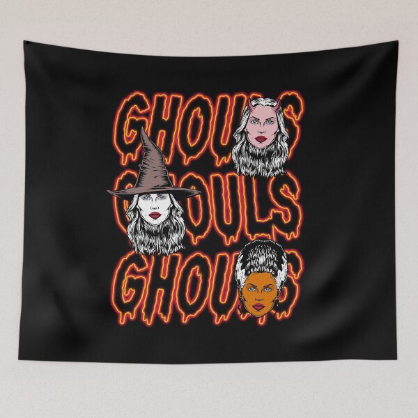 Item preview, Ghouls, Ghouls, Ghouls Lady Horror Monsters Pun designed and sold by CRHPOD20.