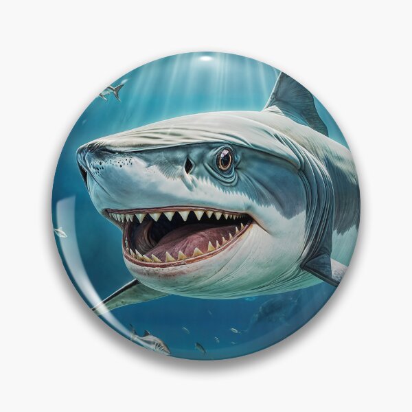 Item preview, Big shark with open jaws full of sharp teeth taken close-up. designed and sold by IaroslavB.