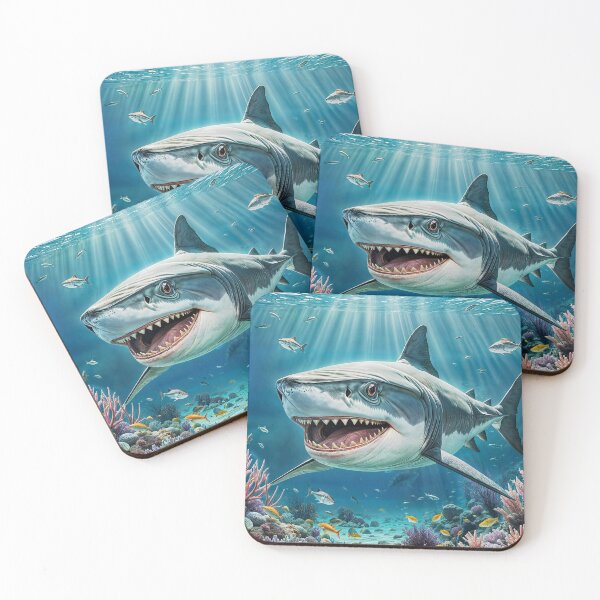 Item preview, Big shark with open jaws full of sharp teeth taken close-up. designed and sold by IaroslavB.