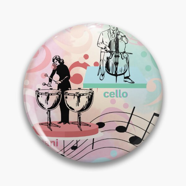 Item preview, Cello Timpani Bass Clef designed and sold by BrightrDayMusicArt.