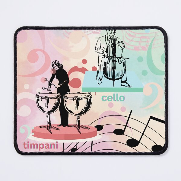 Item preview, Cello Timpani Bass Clef designed and sold by BrightrDayMusicArt.