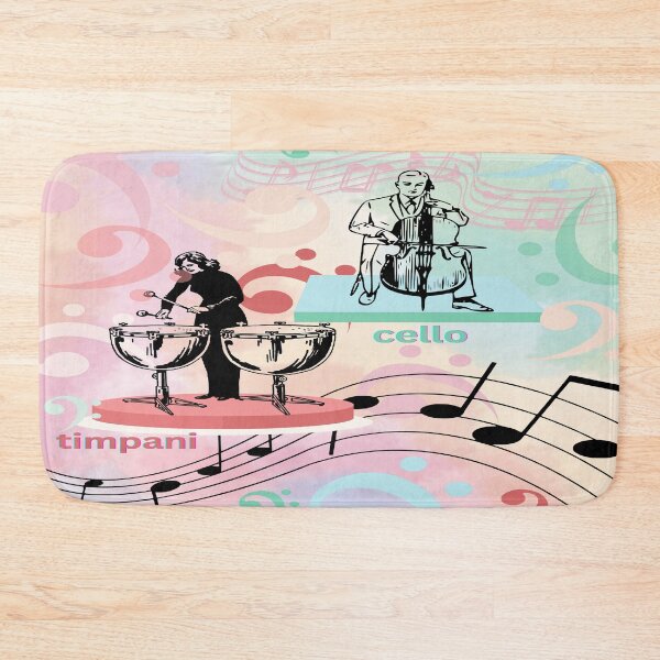 Item preview, Cello Timpani Bass Clef designed and sold by BrightrDayMusicArt.