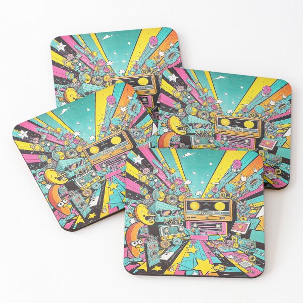 Item preview,  Funky musical theme abstract background in retro style 80s. designed and sold by IaroslavB.