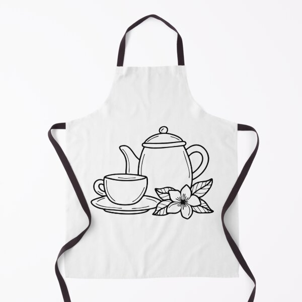 Item preview, A jasmine flower blooming on a garden, next to a table with hot teacup designed and sold by rasagamastore.