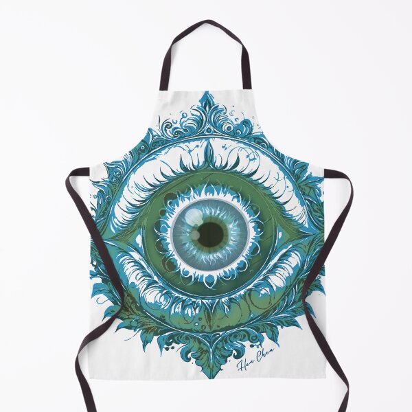 Item preview, evil eye blue and green vintage designed and sold by Hen-C-Art.