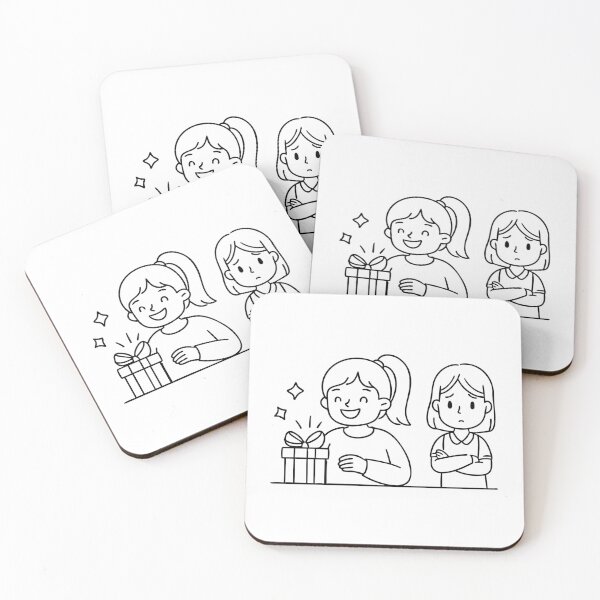 Item preview, A child looking upset as their sibling receives praise, with a frown and crossed arms designed and sold by rasagamastore.