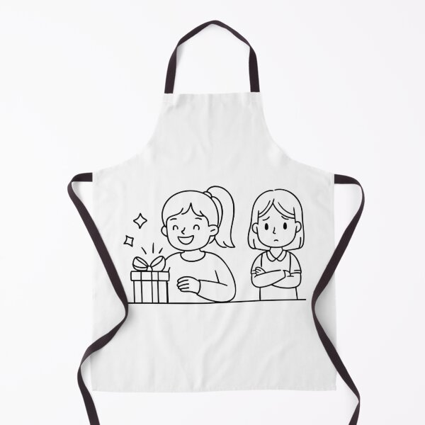 Item preview, A child looking upset as their sibling receives praise, with a frown and crossed arms designed and sold by rasagamastore.