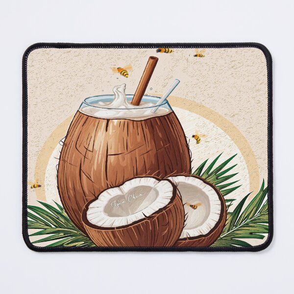 Item preview, Retro Sweet Coconut Drink Bees designed and sold by Hen-C-Art.