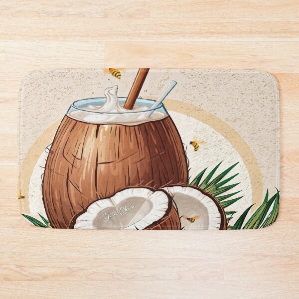 Item preview, Retro Sweet Coconut Drink Bees designed and sold by Hen-C-Art.