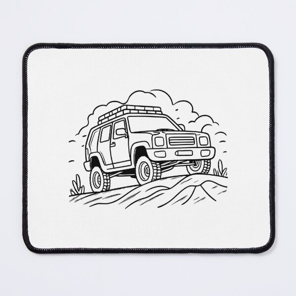 Item preview, An off-road vehicle driving over a dirt path, dust rising from the tires as it speeds designed and sold by rasagamastore.
