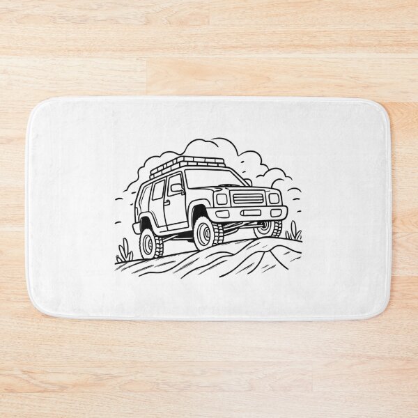 Item preview, An off-road vehicle driving over a dirt path, dust rising from the tires as it speeds designed and sold by rasagamastore.