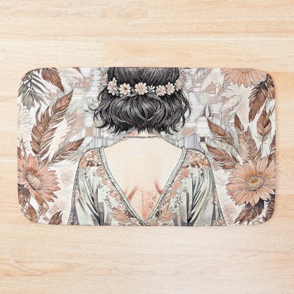 Item preview, Hippie's back with flower crown designed and sold by Hen-C-Art.