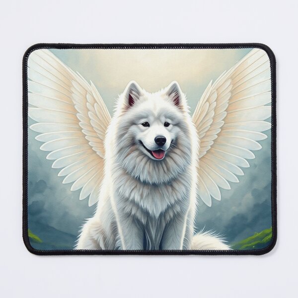 Item preview, Samoyed Dog With Wings - Rainbow Bridge designed and sold by TheresaNicole.