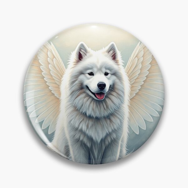 Item preview, Samoyed Dog With Wings - Rainbow Bridge designed and sold by TheresaNicole.