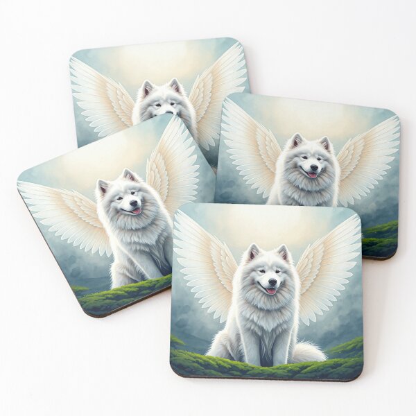 Item preview, Samoyed Dog With Wings - Rainbow Bridge designed and sold by TheresaNicole.
